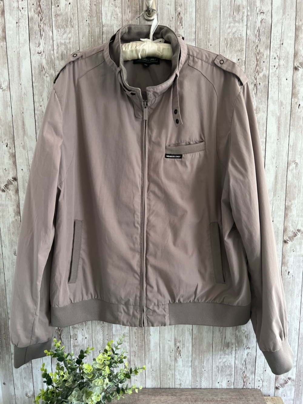 Members Only Iconic Racer Men's Grey Bomber Jacket 2XL